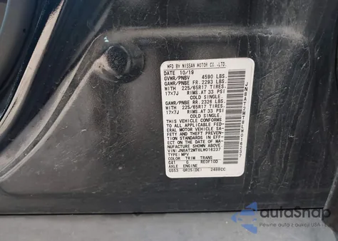 2020 Nissan Rogue Sv Fwd из США, поврежденный, VIN JN8AT2MT8LW016237